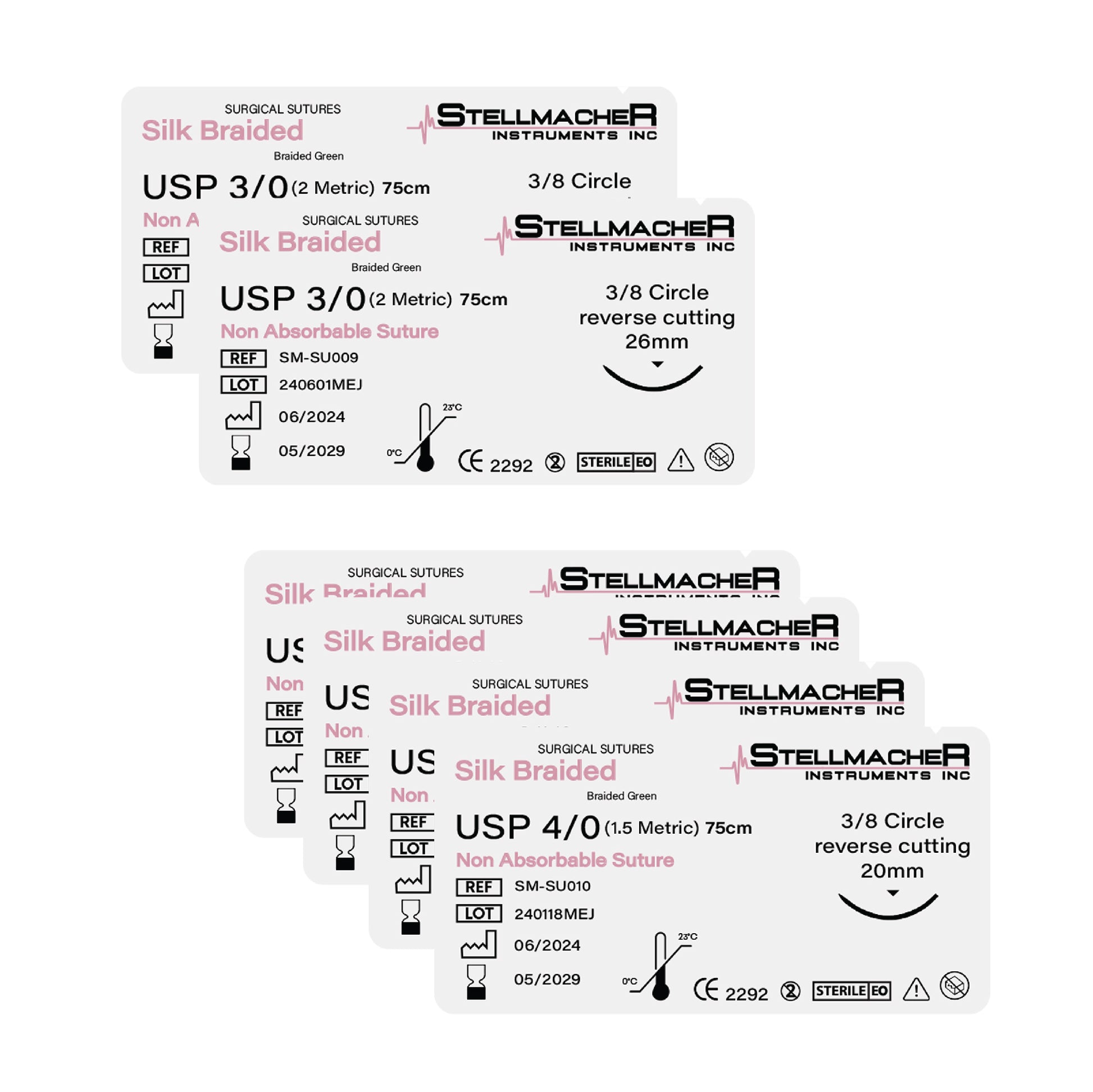 Mixed Surgical Sutures – 20 Pcs Non-Absorbable Suture Kit