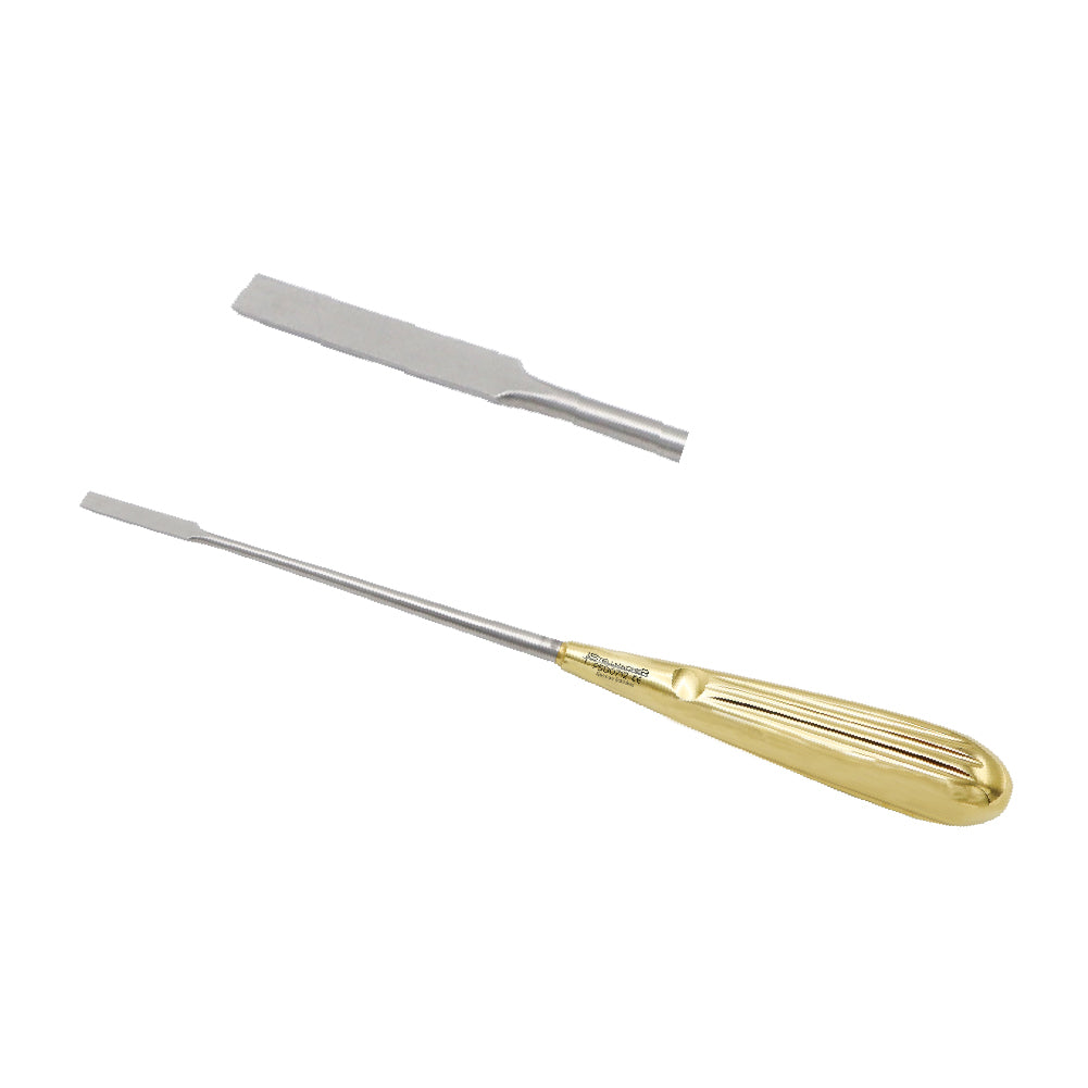 Flap Dissector - Straight, handle gold