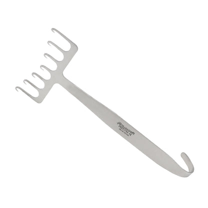 Coronal Brow Lift Retractor - 7 prongs, 5 offset prongs, blade width 70 mm, length 18 cm