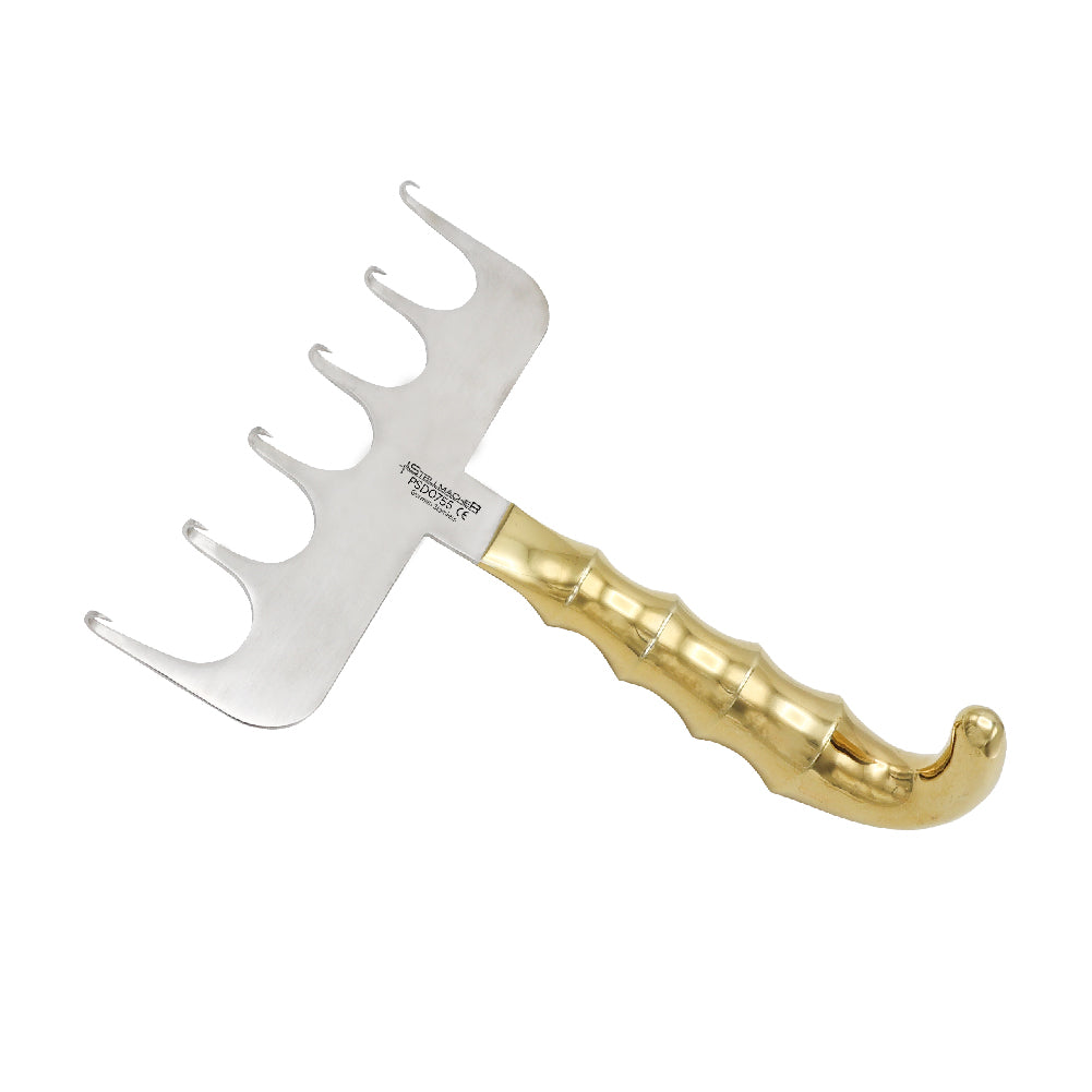 YANCOSKIE Abdominoplasty Retractor - With Thumb Ring - Blade 150 mm - 4 Sharp Prongs - Length 19 cm