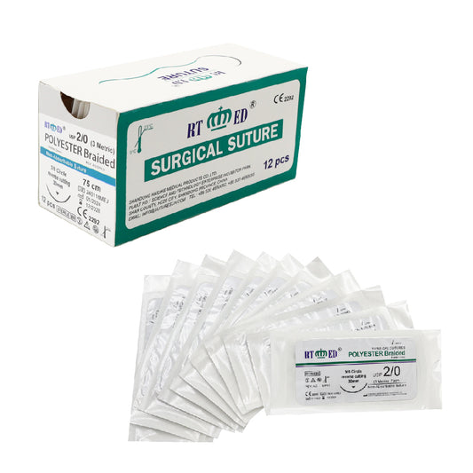 Polyester Suture Thread Kit 2/0 - Pack of 12 - Stellmacher Instruments inc.