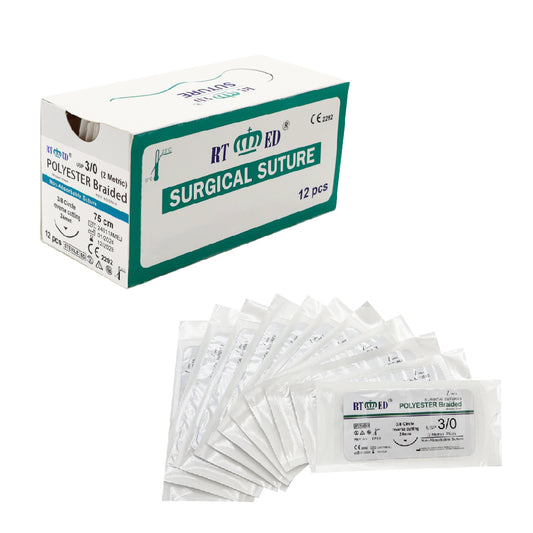 Polyester Suture Thread Kit 3/0 - Pack of 12 - Stellmacher Instruments inc.