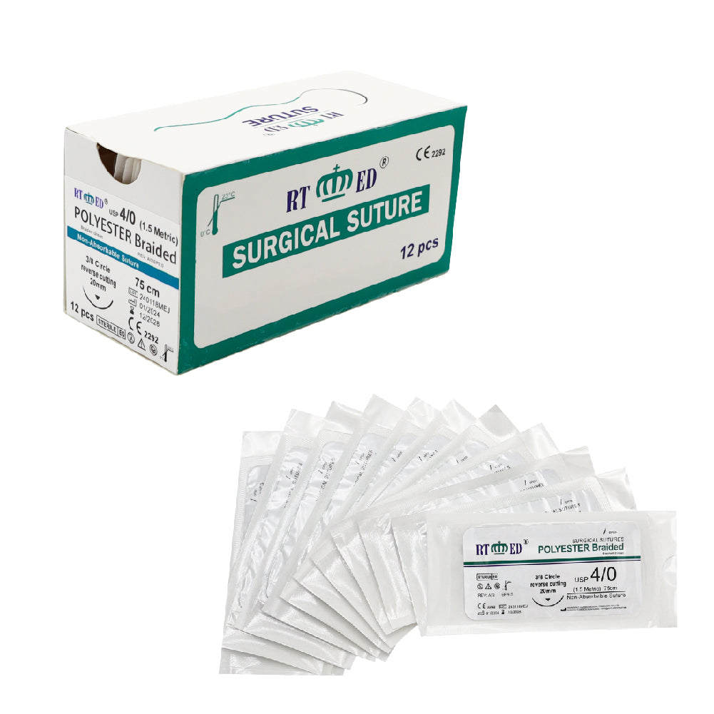 Polyester Suture Thread Kit 4/0 - Pack of 12 - Stellmacher Instruments inc.