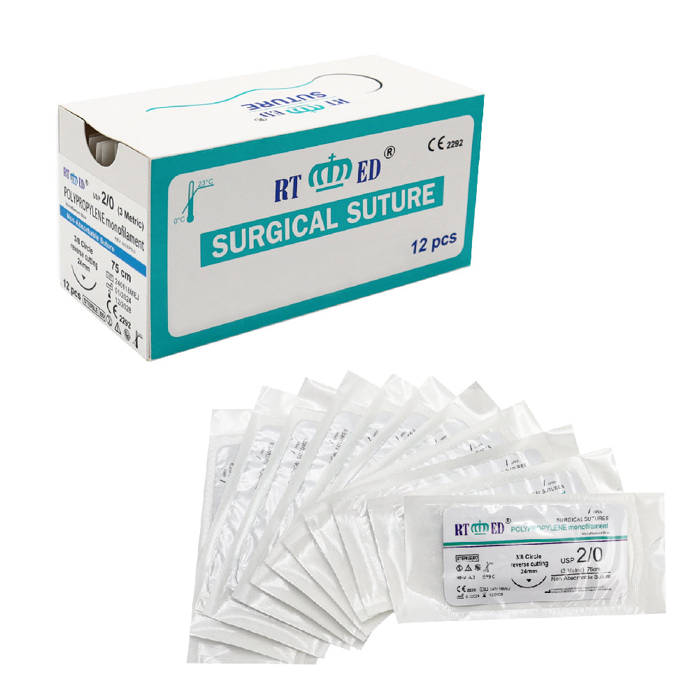 Polypropylene Suture Thread Kit 2/0 - Pack of 12 - Stellmacher Instruments inc.