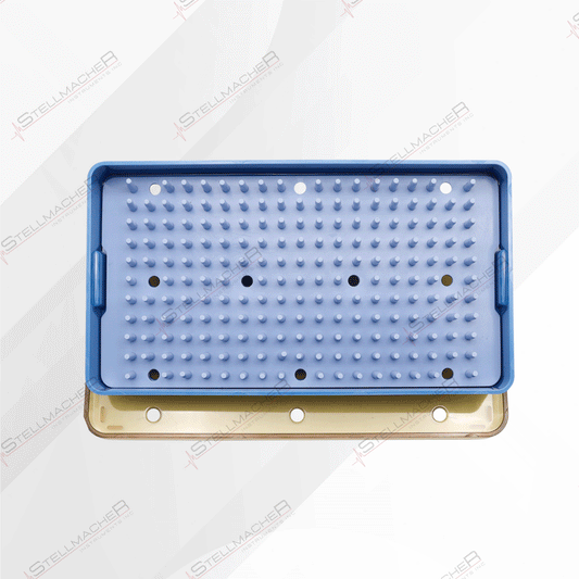 Plastic Sterilization Tray with Silicone Finger Mat - 160 x 90 x 22mm