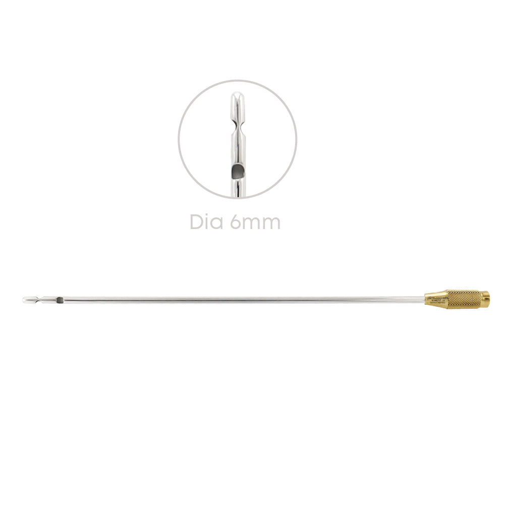 Liposuction cannulas - 2 Lateral Holes 1 Central Hole, Gold Platted