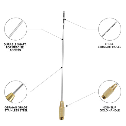 TRIPORT Fournier Liposuction Cannula – 3 Straight Holes