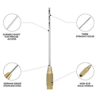 TRIPORT Fournier Liposuction Cannula – 3 Straight Holes