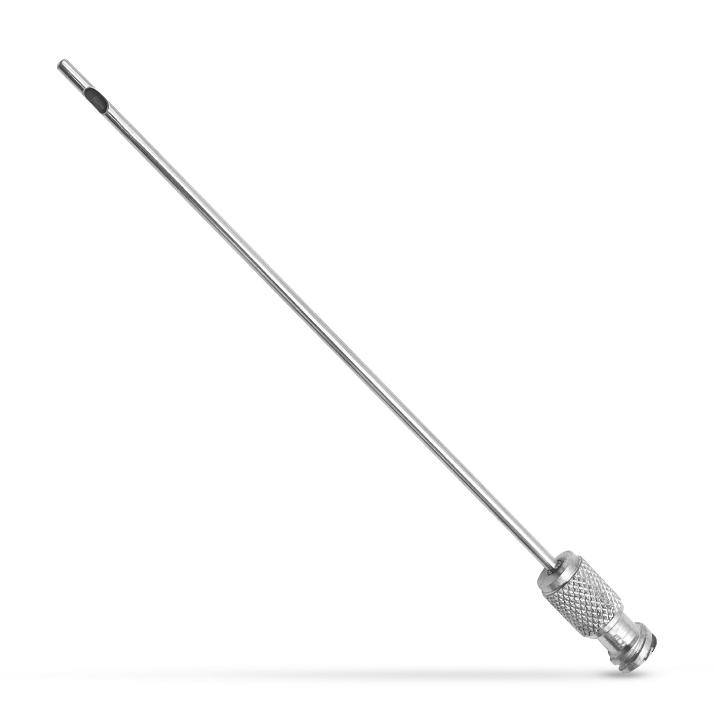 Micro Facial Liposuction Cannula – Single Central Port, Ø2mm × 10cm, Luer-Lock