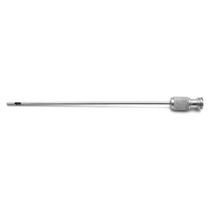 Micro Facial Liposuction Cannula – Single Central Port, Ø2mm × 10cm, Luer-Lock