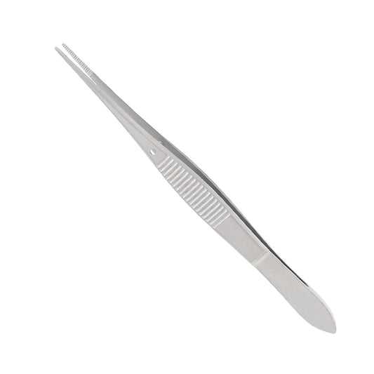 Iris Forceps, Straight, 1 mm, Serrated, Overall Length 10.5 cm