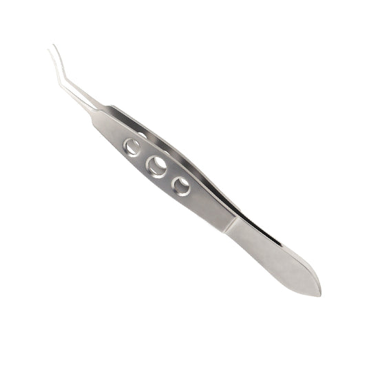 Lehner Capsulorhexis Forceps, curved, very delicate grasping tips, 10.5cm, angle to tip 13 mm