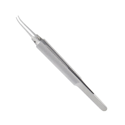 Tennant Tying Forceps, curved, extra delicate smooth jaws, 0.5 x 6 mm tying platform, overall length 11 cm - Stellmacher Instruments inc.