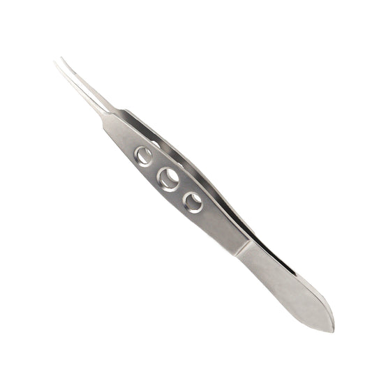 Jaffe Tying Forceps, curved, with 0.5 x 6 mm tying platform, overall length 10.5 cm