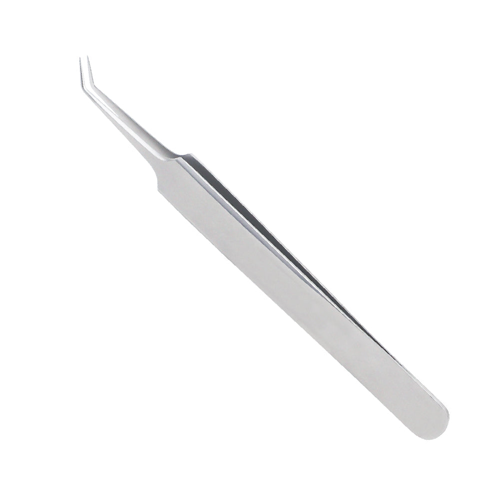 Jewelers forceps angled, No. 6, overall length 11.5 cm