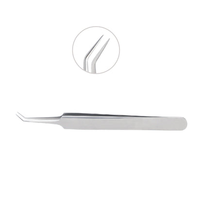 Jewelers forceps angled, No. 6, overall length 11.5 cm