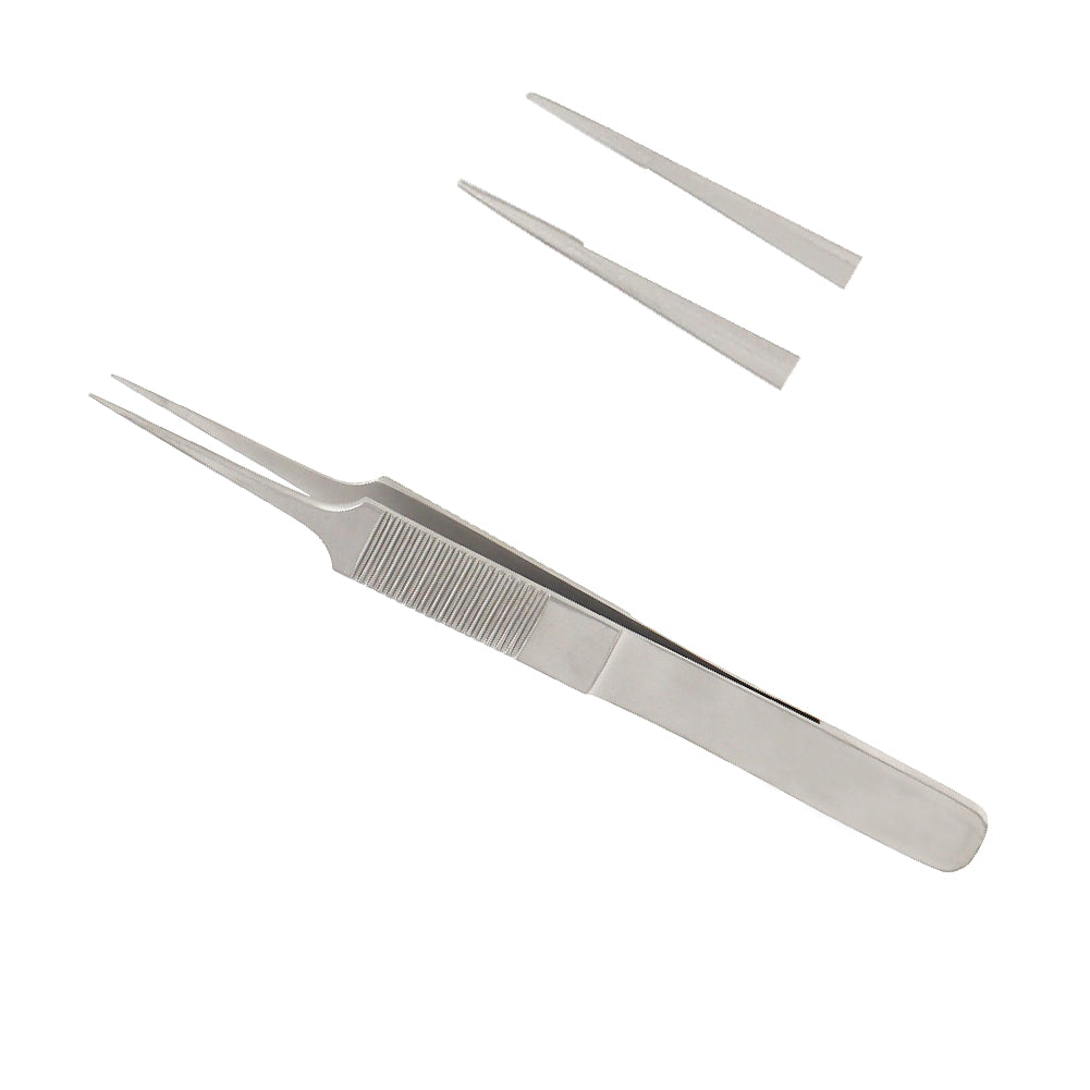 Tying Jewelers Forceps, Jewelers Type, 7.5 mm platform, 0.5 mm, Overall Length 11.5 cm