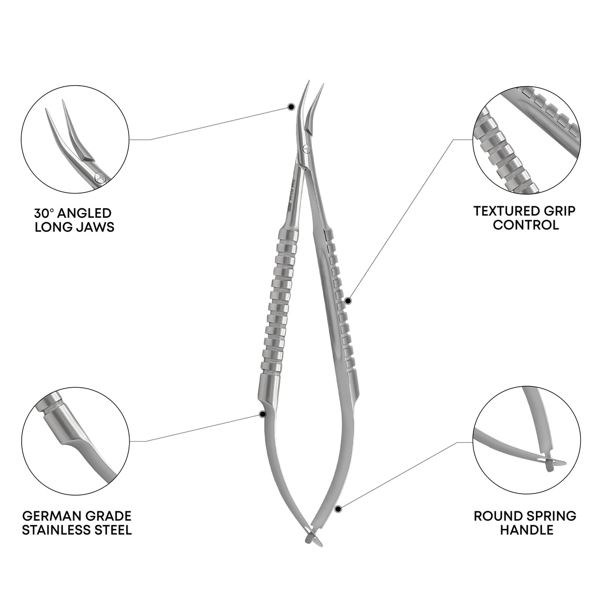 Cartridge Loading Forceps 30° Angled Long Jaws 12 cm