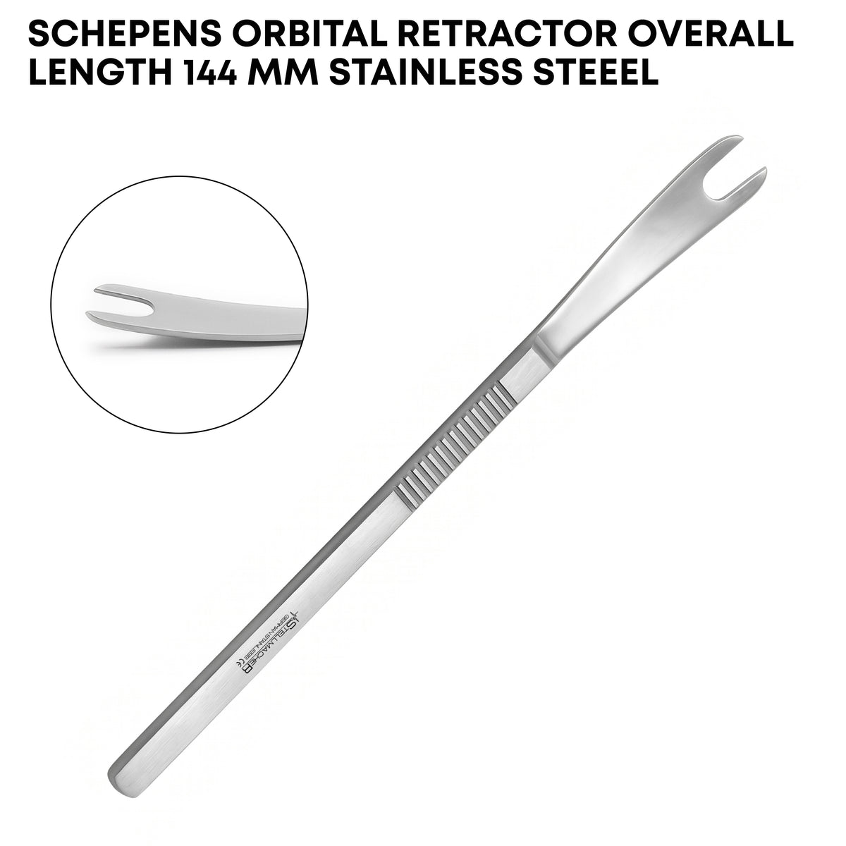 Schepens Orbital Retractor 144mm Stainless Steel Ophthalmic Instrument