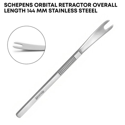 Schepens Orbital Retractor 144mm Stainless Steel Ophthalmic Instrument