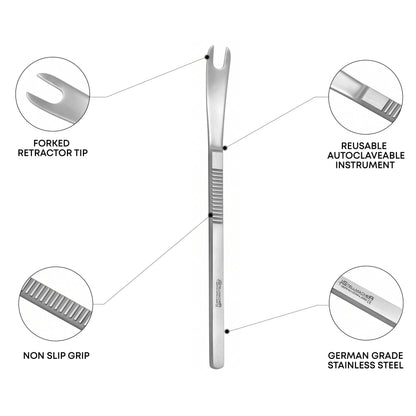 Schepens Orbital Retractor 144mm Stainless Steel Ophthalmic Instrument