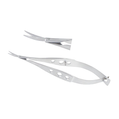 Micro Vannas Scissors, secondaire cataract, curved, very delicate, overall length 8.5 cm - Stellmacher Instruments inc.