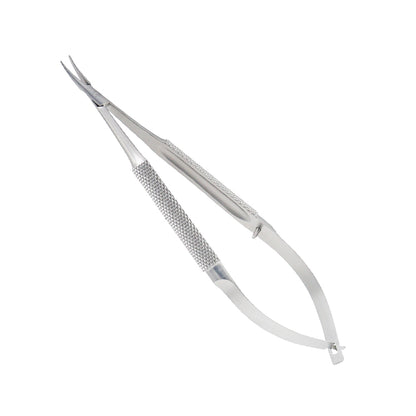 Barraquer, Micro Needle holder, curved, standard model, 1.0 x 10 mm, without lock, overall length 12 cm