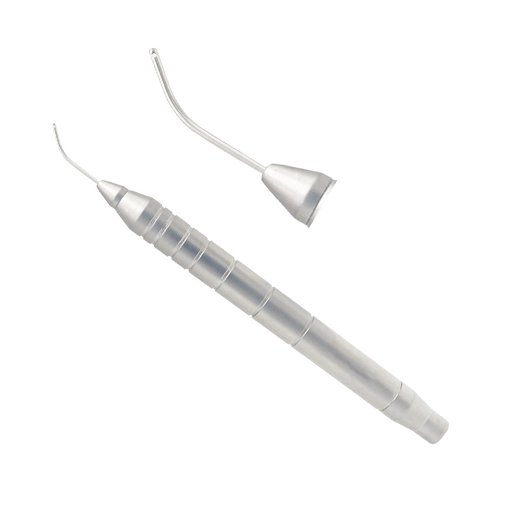 Irrigating Cannula handpiece Conical Tip, Irrigating port 2 x 0.5 mm, 21 ga, SS, overall length 11 cm - Stellmacher Instruments inc.