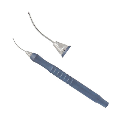 Irrigating Cannula handpiece Conical Tip, Irrigating port 2 x 0.5 mm, 23 ga, TT overall length 11 cm Titanium - Stellmacher Instruments inc.