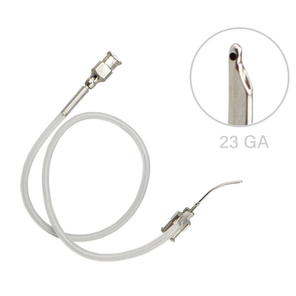 Simcoe Irrigation Aspiration Cannula – 23G, 0.3mm Port | Stainless Steel Hub