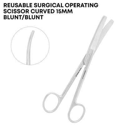 Surgical Operating Scissors Curved 150mm Blunt/Blunt