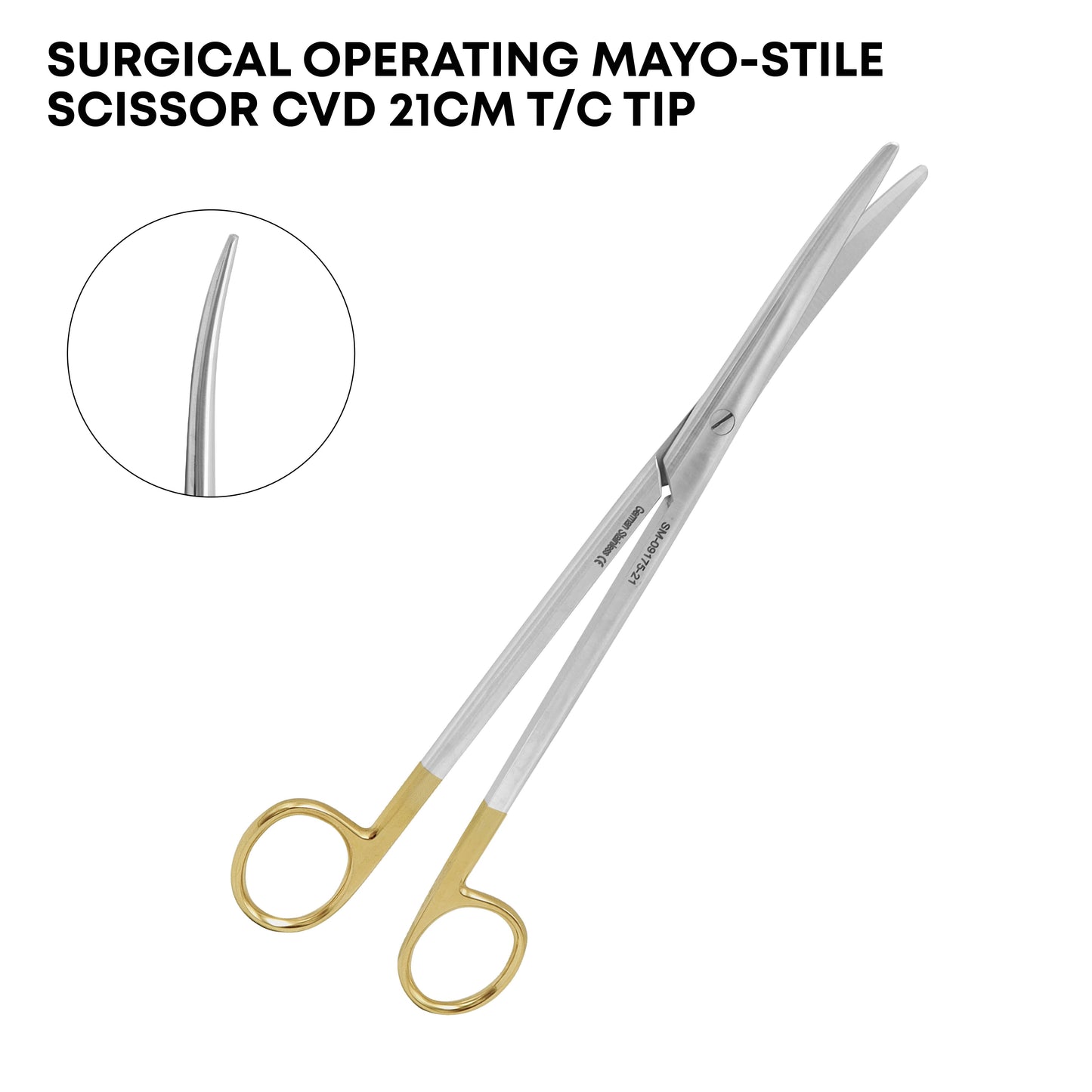 Mayo-Stille Operating Scissors Curved 21cm / 8¼" – Tungsten Carbide T/C