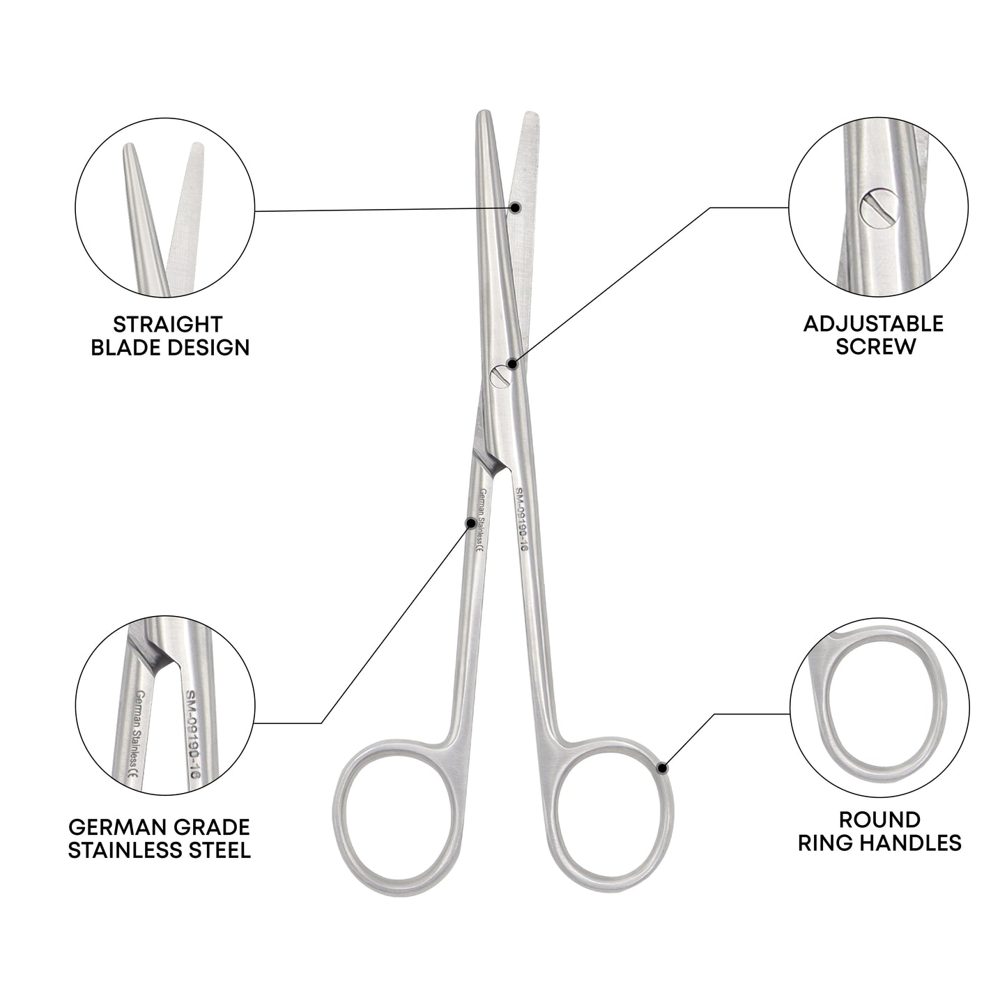 Lexer Dissecting Scissors 16cm Straight Blunt/Blunt