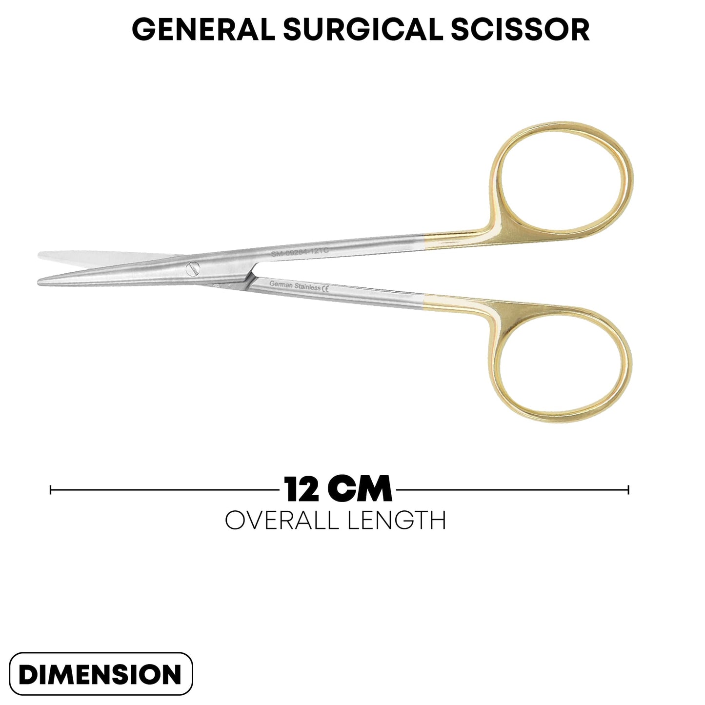Metzenbaum Scissors Straight 12cm | Surgical Operating Dissecting Scissors