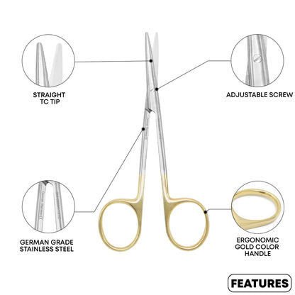 Metzenbaum Scissors Straight 12cm | Surgical Operating Dissecting Scissors
