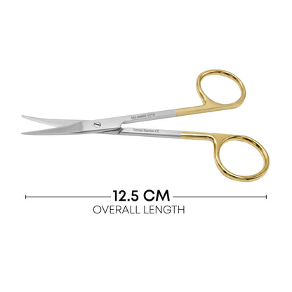 Surgical Operating Gum Scissors Curved 12.5cm – Tungsten Carbide TC