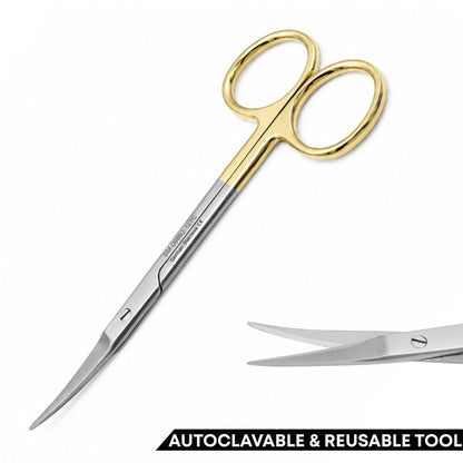 Surgical Operating Gum Scissors Curved 12.5cm – Tungsten Carbide TC