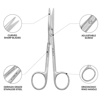 Rees Face Lift Scissors 14cm Curved – Stainless Steel