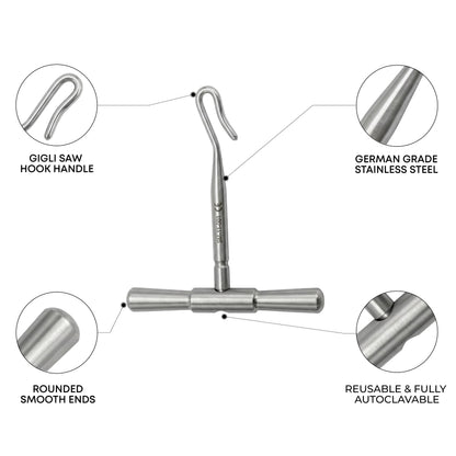 Gigli Saw Handles – Pair | T-Shaped Hook Handles