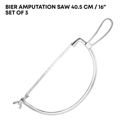 BIER Amputation Saw 40.5 cm / 16" – Set of 3 Orthopedic Saws