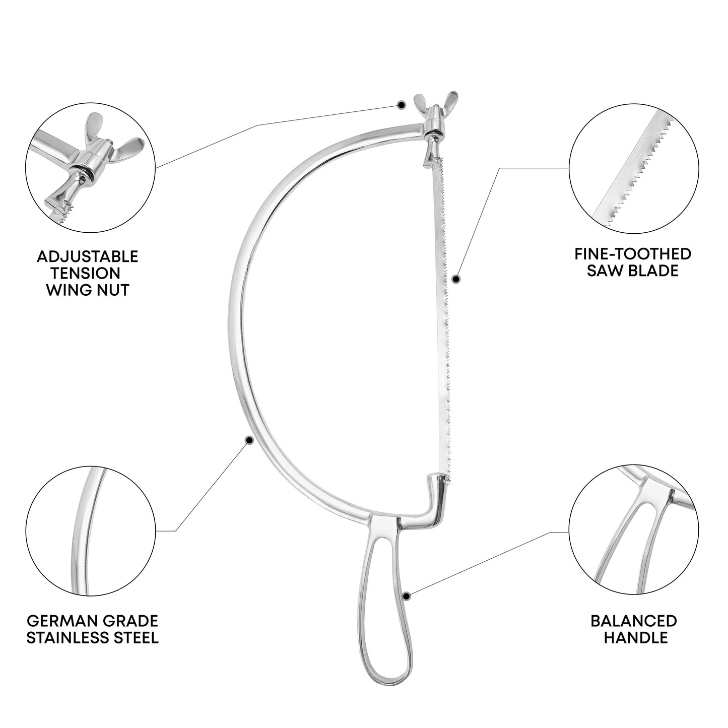 BIER Amputation Saw 40.5 cm / 16" – Set of 3 Orthopedic Saws