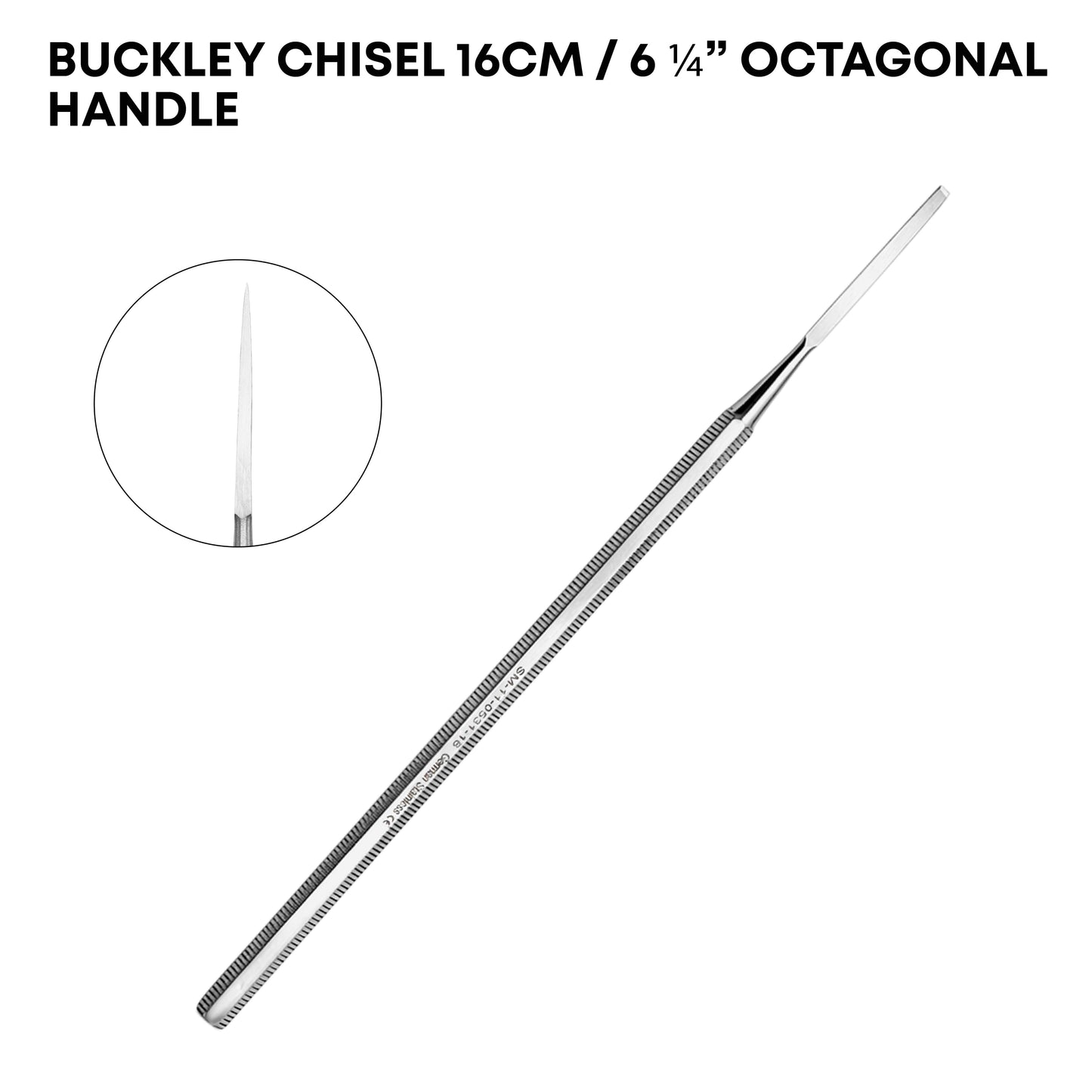 Buckley Bone Chisel 16cm / 6¼" – Octagonal Handle