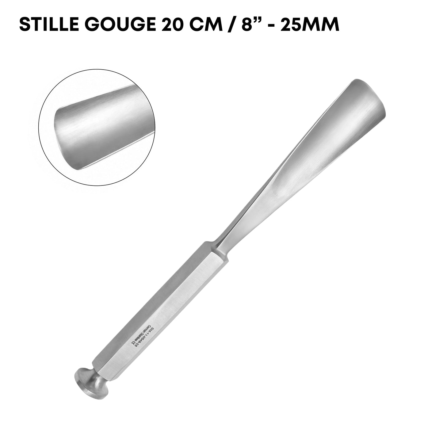 Stille Bone Gouge Straight 20cm / 8" – 25mm Orthopedic Surgical Gouge