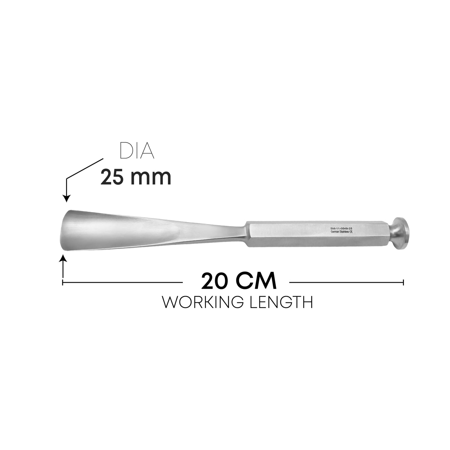 Stille Bone Gouge Straight 20cm / 8" – 25mm Orthopedic Surgical Gouge