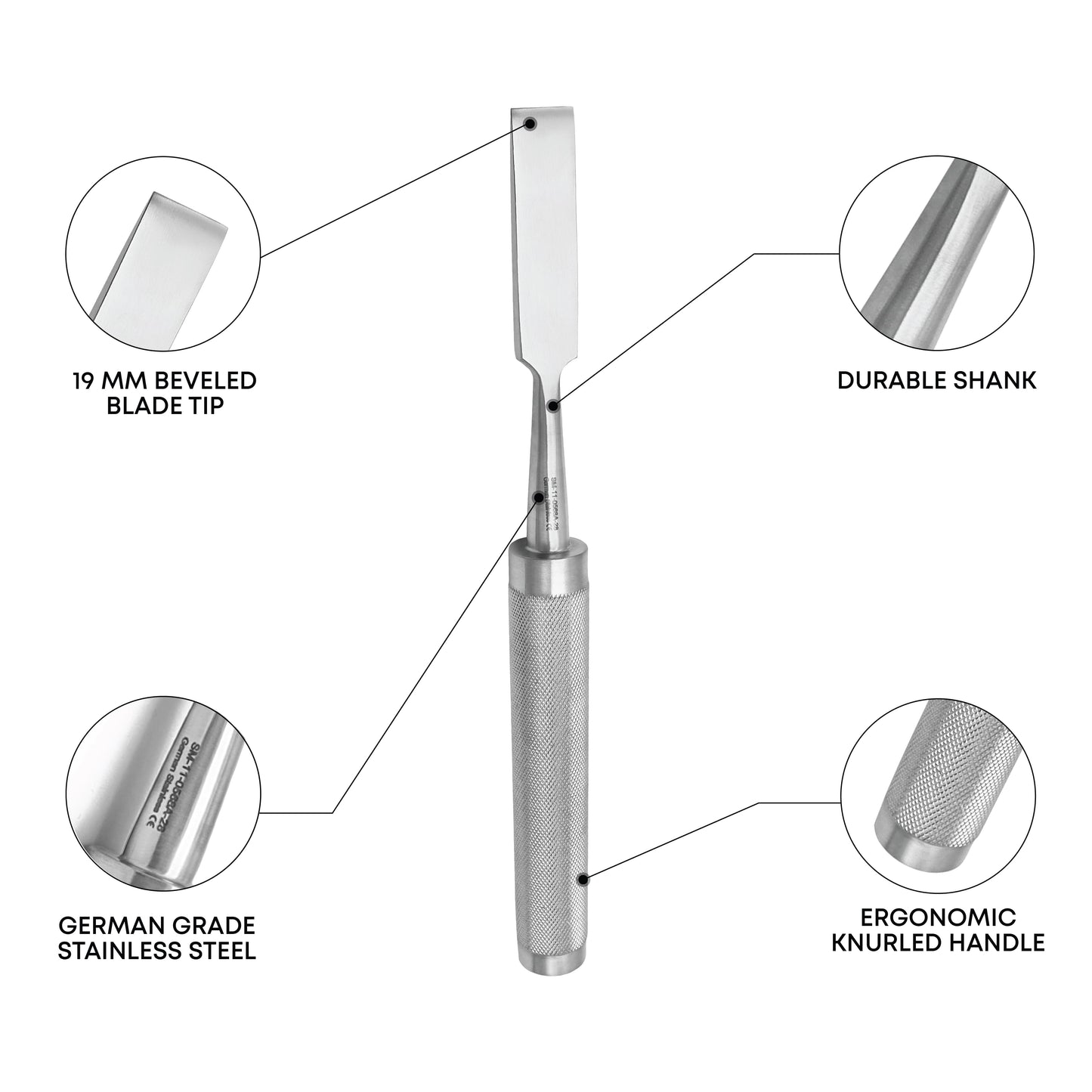 Cobb Osteotome Straight 28cm / 11" – 19mm Orthopedic Bone Chisel