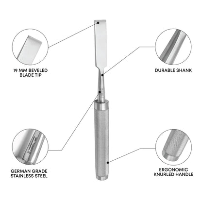 Cobb Osteotome Straight 28cm / 11" – 19mm Orthopedic Bone Chisel