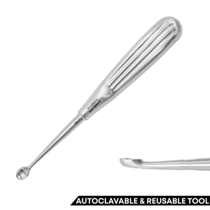 Volkmann Bone Curette 17 cm Oval Hollow Handle