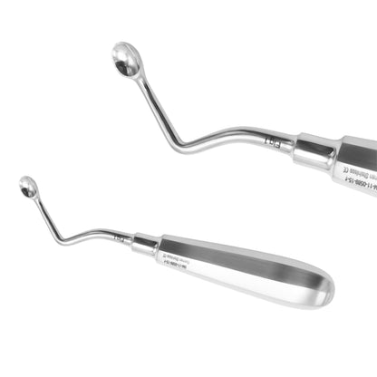 Modell USA Bone Curette 15.5cm Oval Hollow Handle Left