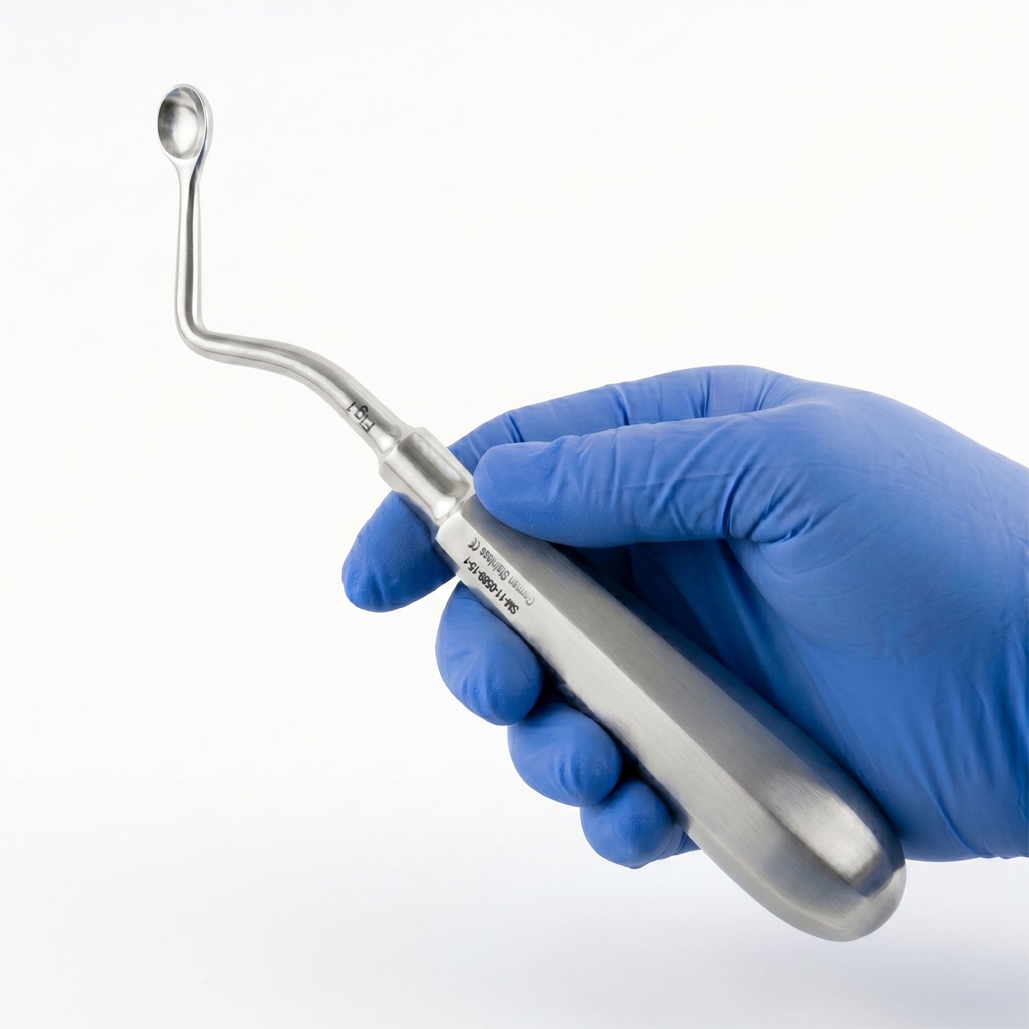 Modell USA Bone Curette 15.5cm Oval Hollow Handle Left