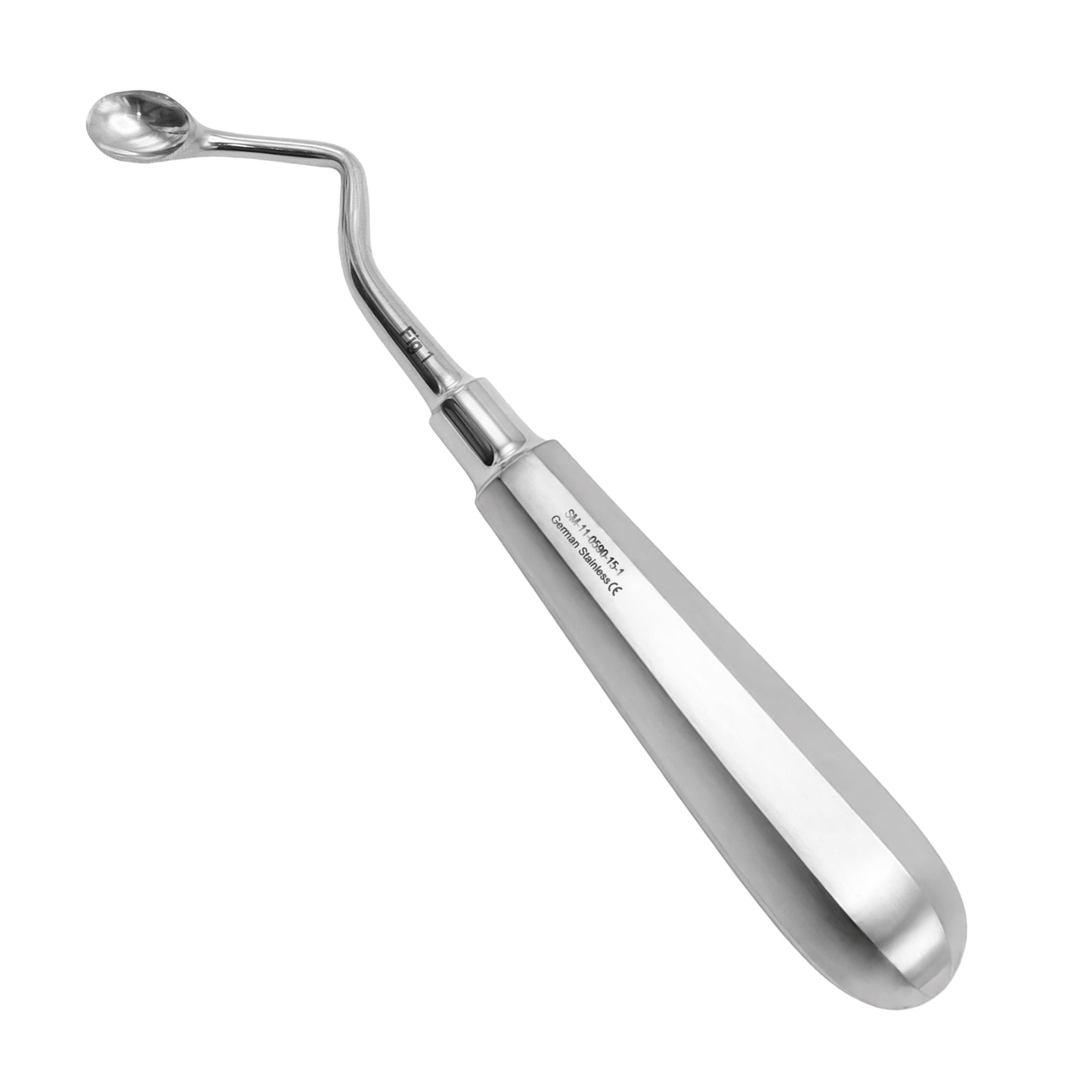 Model USA Bone Curette 15.5cm / 6” Oval Hollow Handle – Right